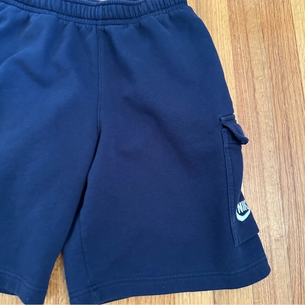 Nike Black Label Sportswear Club Fleece Cargo Shorts Mens S  Navy (T) - Picture 2 of 10